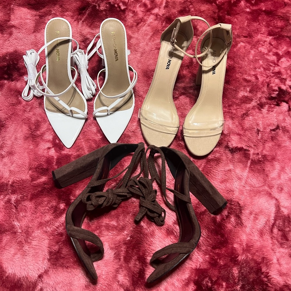 FashionNova Heels Bundle Size 8.5